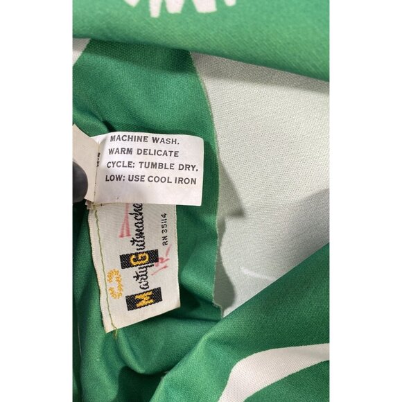 Vintage Marty Gutmacher Pleated Skirt & Blouse Set Size 10 Green White Mod 60’s - Picture 9 of 15